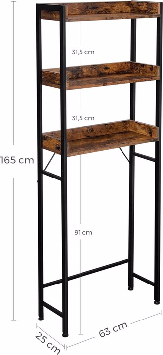 Actual product image Vasagle Shelfy (63 x 25 x 165 cm)
