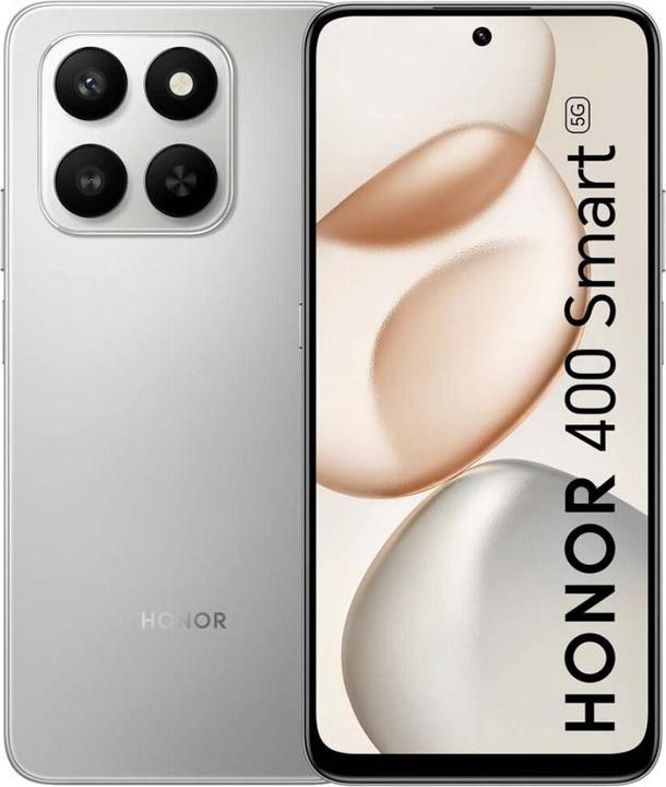 Immagine prodotto Honor Smartphone 400 Smart 5G 6,77" Octa Core 4 GB RAM 128 GB Silberfarben (128 GB, Argento, 6.77", Doppia SIM, 5G)