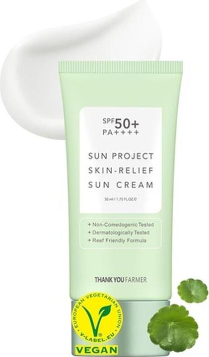 Actual product image Thank you Farmer Thankyou Farmer Sun Project Relief Sun Cream SPF 50+ PA++++ 50ml (Suntan cream, SPF 50+, 50 ml)