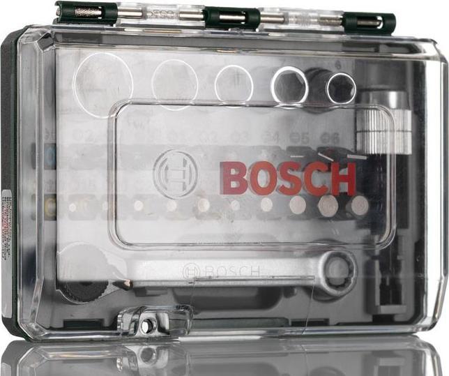 Produktbild Bosch Professional Zubehör Schrauberbit- und Ratschen-Set, 27-teilig (Innensechskant, Kreuz Pozidriv PZ, Schraubschlitz)