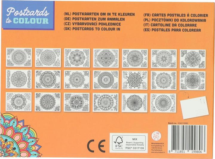 Actual product image Wins Holland Postcards to colour in animals (20 pcs.)