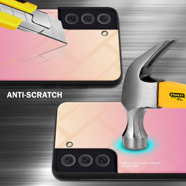 Productafbeelding Cadorabo TPU 2 Kleuren Glazen Hoesje (Samsung Galaxy S22+)