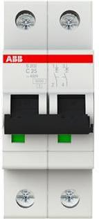 Actual product image ABB S202-C25 Automatic circuit breaker 25A pro M compact 2-pole 6kA