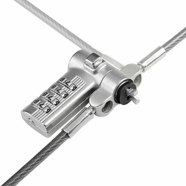 Productafbeelding StarTech com UNIVCS25-LAPTOP-LOCK, 2 m, Kensington, Nano, Noble, Verrouillage à combinaison, Plastiq