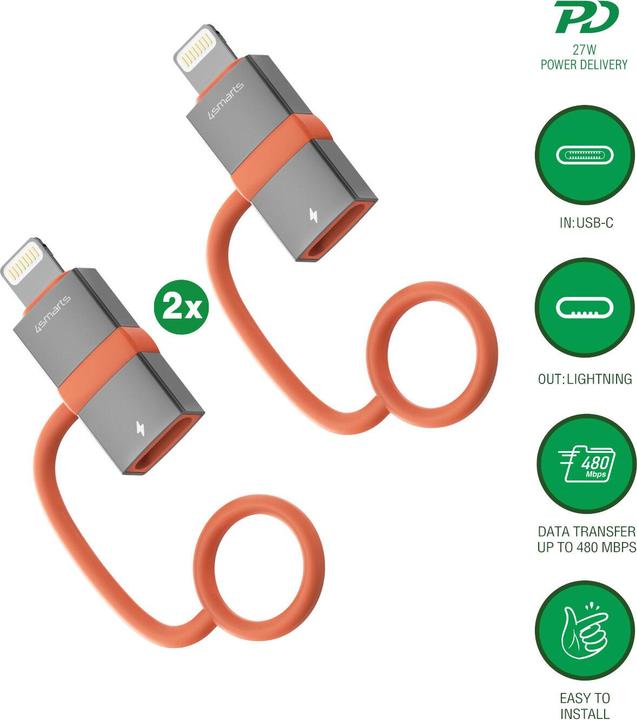 Actual product image 4smarts USB-C auf Adapter Lightning (USB-C, Lightning)
