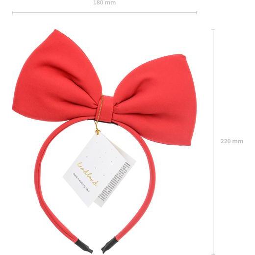Thumbnail - Partydeco, Stirnband, Headband Bow, red, 18x21cm (1 pkt / 1 pc.), Rot