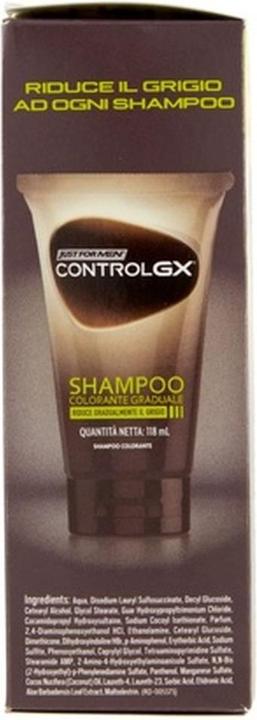 Immagine prodotto Just For Men Controllo GX Colore graduale (118 ml, Shampoo liquido)