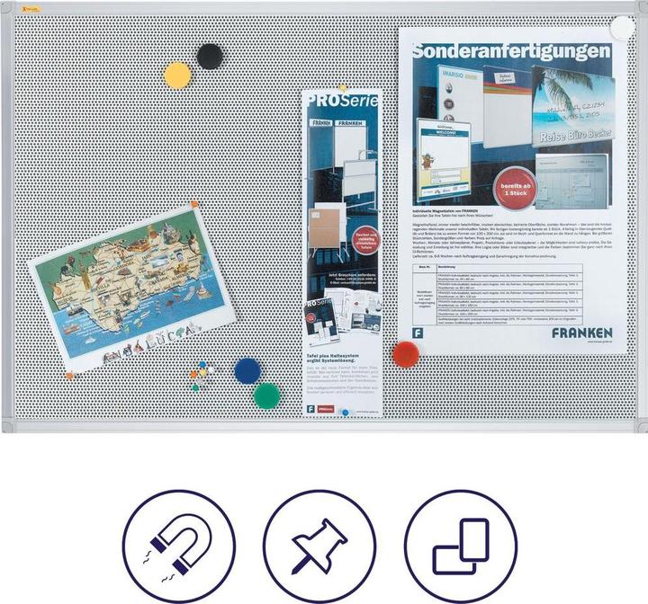Actual product image Franken Pinboard Pin'n'Mag X-tra, textile, 3 board sizes, also magnetic (60 x 45 cm)