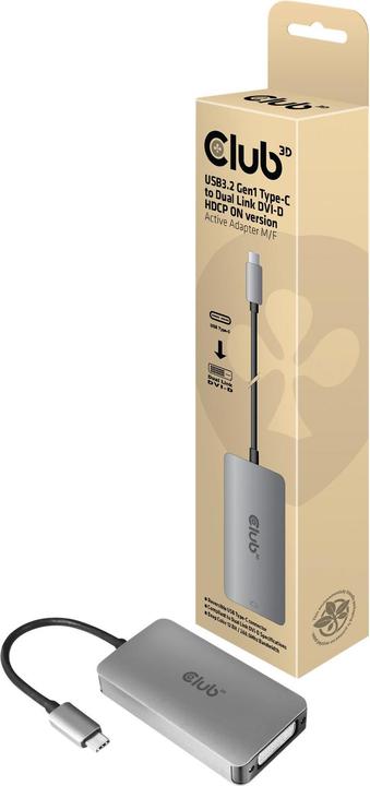 Produktbild Club 3D USB Typ-C zu (DVI, 24.50 cm)