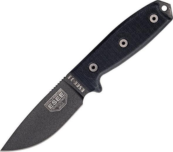 Immagine prodotto Esee Survivalmesser MODEL 3 BLACK G10, Glattschliff (8.80 cm)