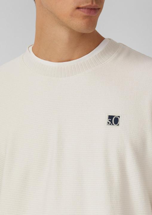 Produktbild s.Oliver Sweatshirt Leichtes Sweatshirt mit Rippstruktur und Logo (M)