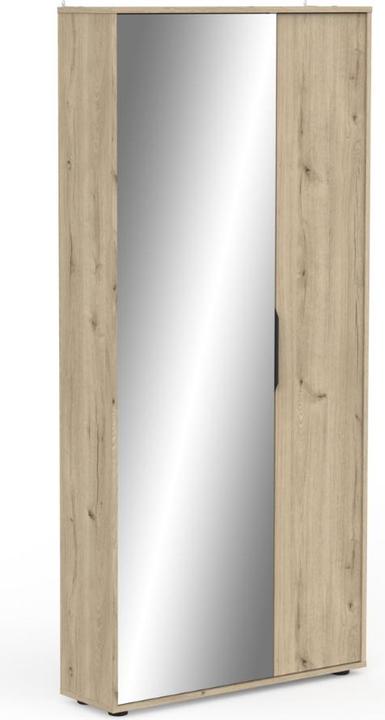 Home123 Schuhschrank EBONY 327841 (Königseiche) (82.80 x 23.90 x 178.40 cm)