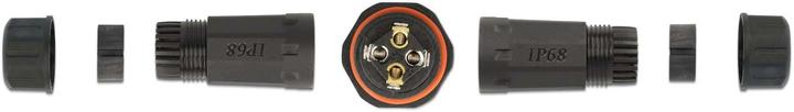 Produktbild Delock Kabelverbinder für Aussenbereich 4 Pin, IP68 wasserdicht, schraubbar, Kabeldurchmesser 4,5