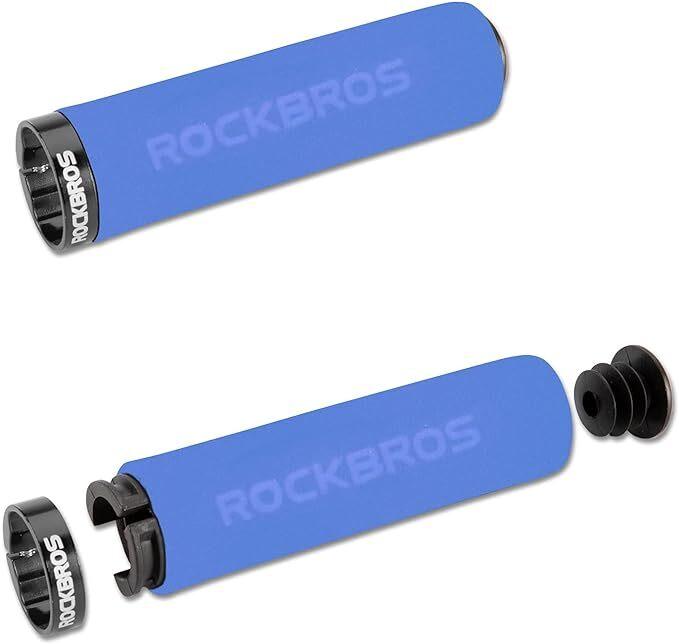 Produktbild Rockbros BT1001BLBK sponge bicycle handlebar grips - blue and black