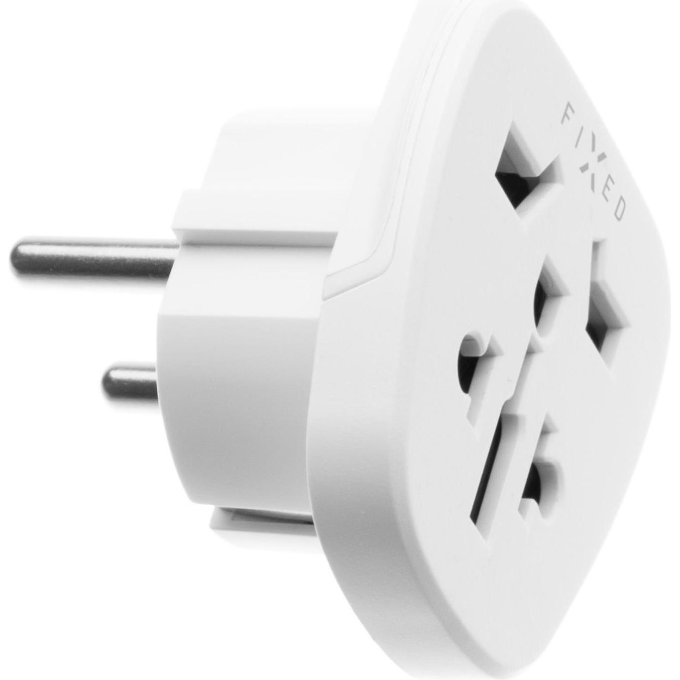 Fixed, Reiseadapter, EU Adapter, White