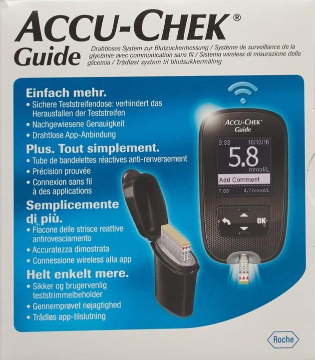 Image du produit Accu-Chek Guide Set mmol/l incluant 10 essais (Glucomètre)