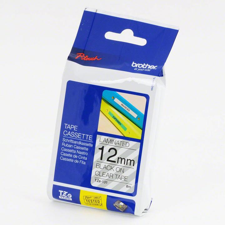 Productafbeelding Brother TZe-131 (1.20 cm, Transparant, Zwart)