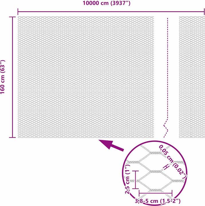 Produktbild vidaXL Hexagonzaun