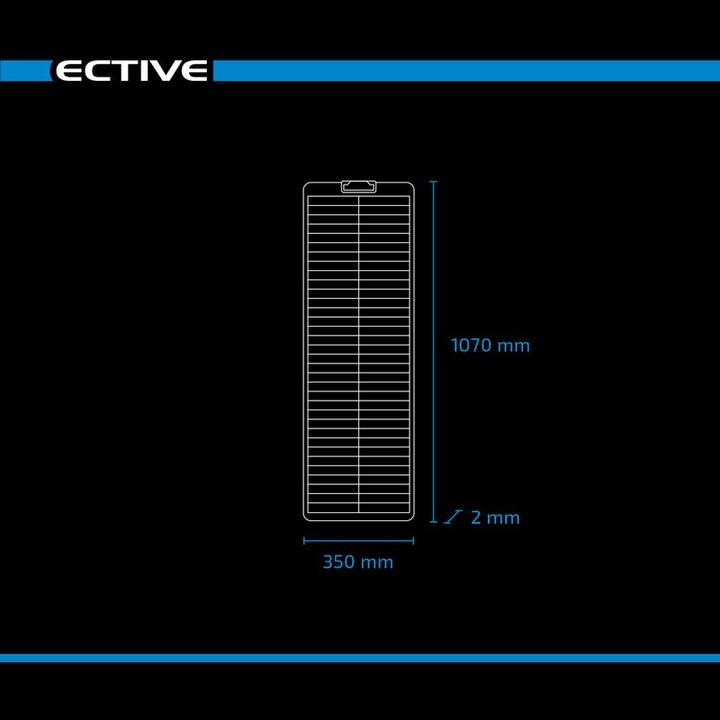 Produktbild Ective Schindel Solarmodul Flexibel 12V 60W flexibles Solarpanel Schindeltechnik (60 W, 1.50 kg)