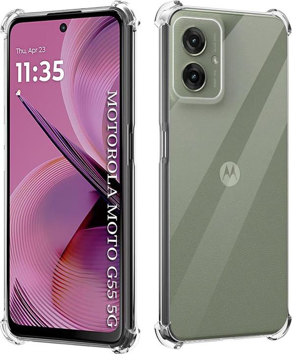Actual product image Techsuit - Shockproof Clear Silicone - Motorola Moto G55 - Clear (Motorola Moto C)