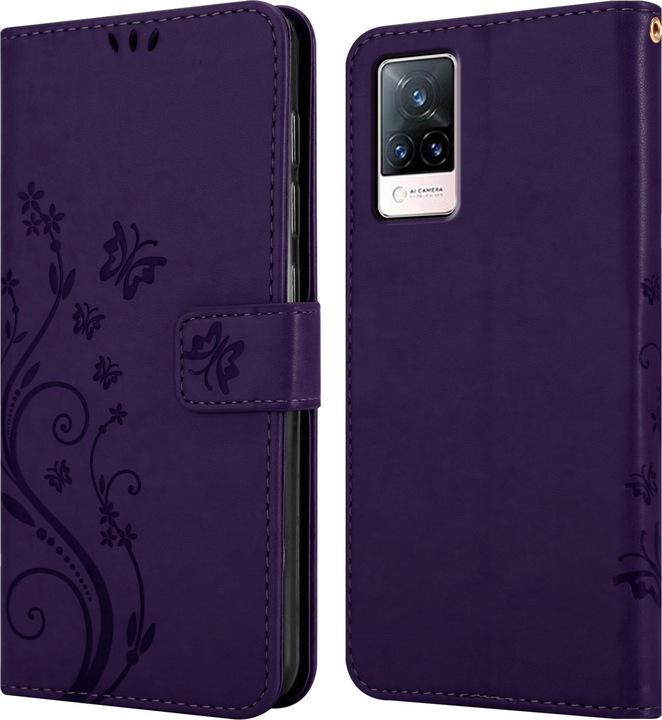 Actual product image Cadorabo Flower Book cover (Vivo V21)