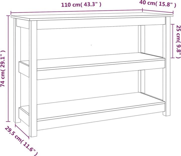 Image du produit vidaXL Konsolentisch (40 x 40 x 74 cm)