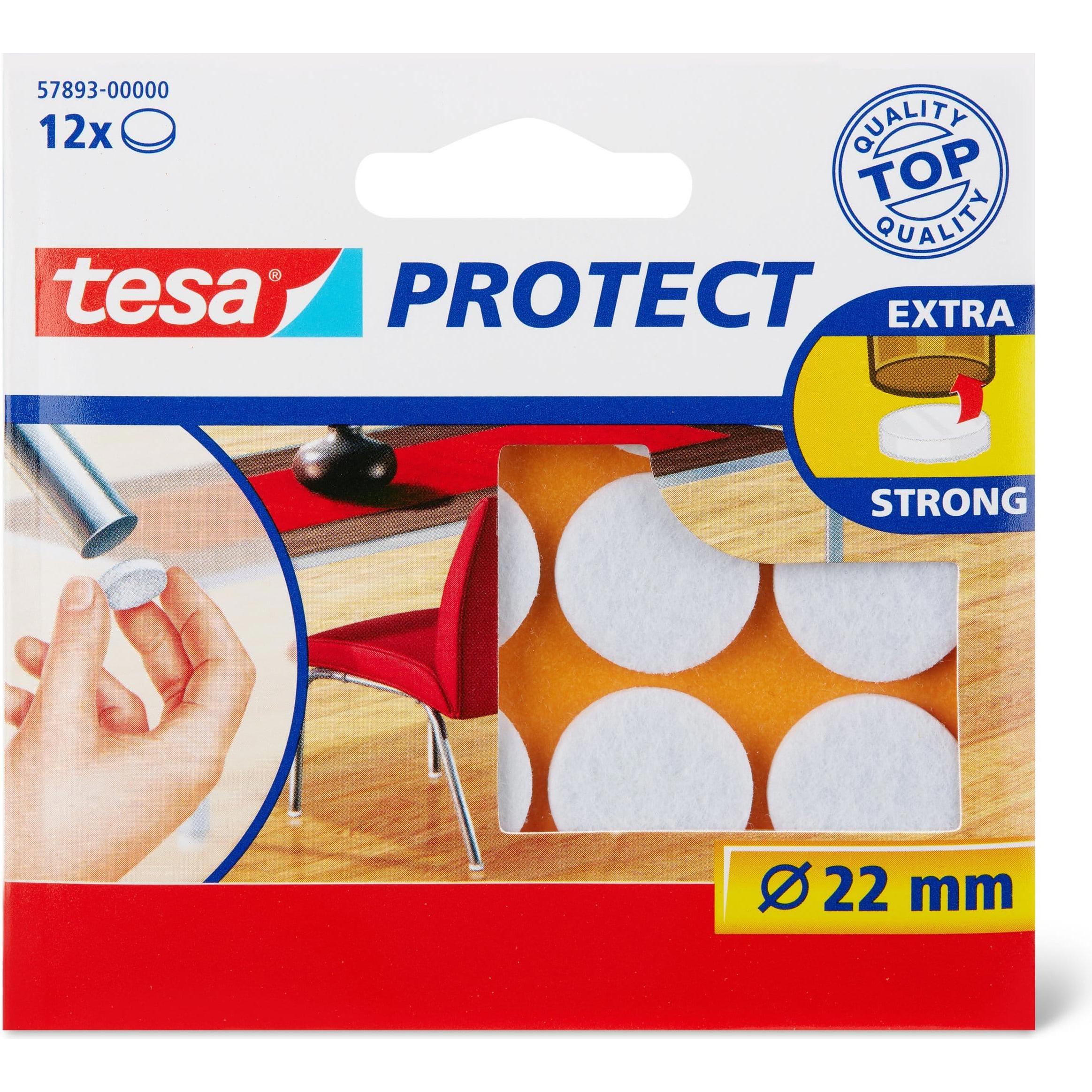 tesa, Möbelgleiter + Schutzpuffer, PROTECT Filzgleiter rund (Filzgleiter, 12 Stück)
