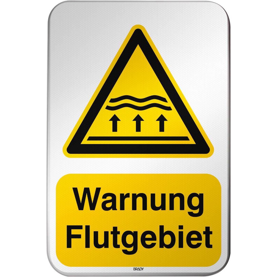 Brady ISO-Sicherheitsschild - Warnung Flutgebiet (311467)