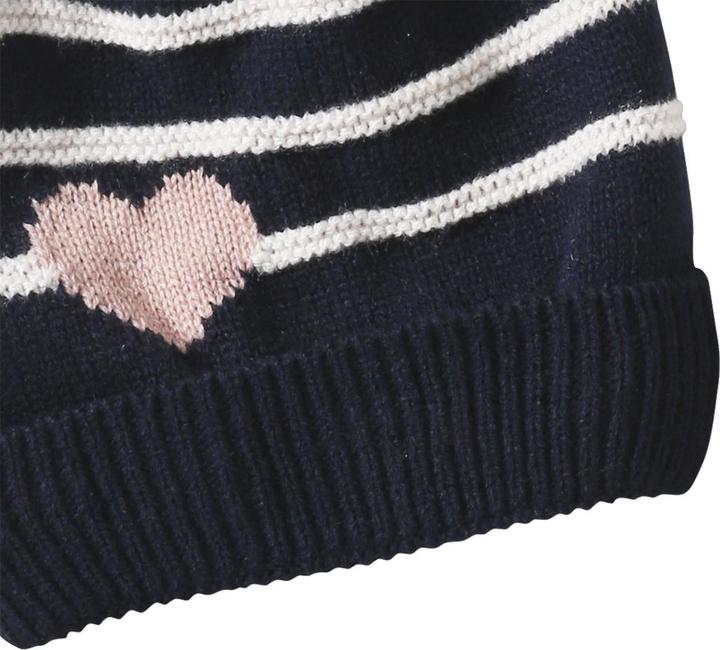 Immagine prodotto Vertbaudet Mädchen-Set: Mütze, Rundschal & Handschuhe Streifen/Herzen (128, 140)