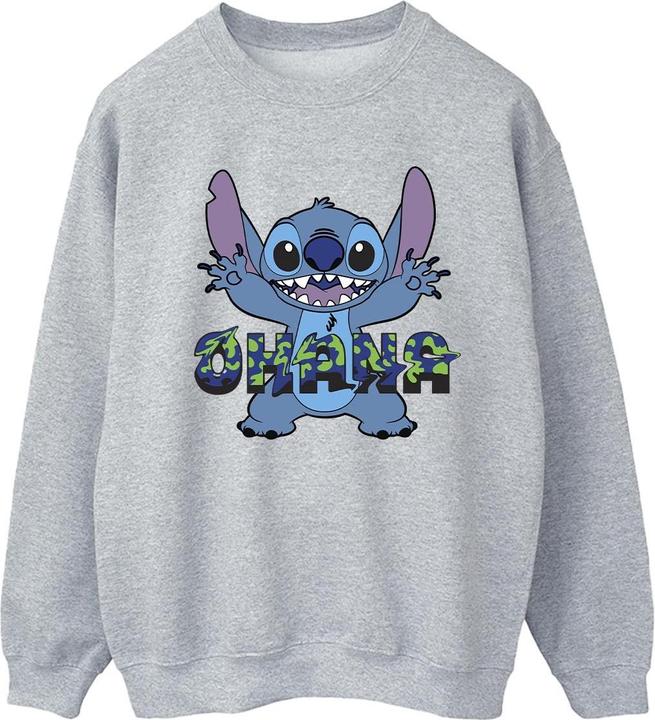 Actual product image Disney Womens/Ladies Lilo And Stitch Ohana Blue Glitch Sweatshirt (XL)