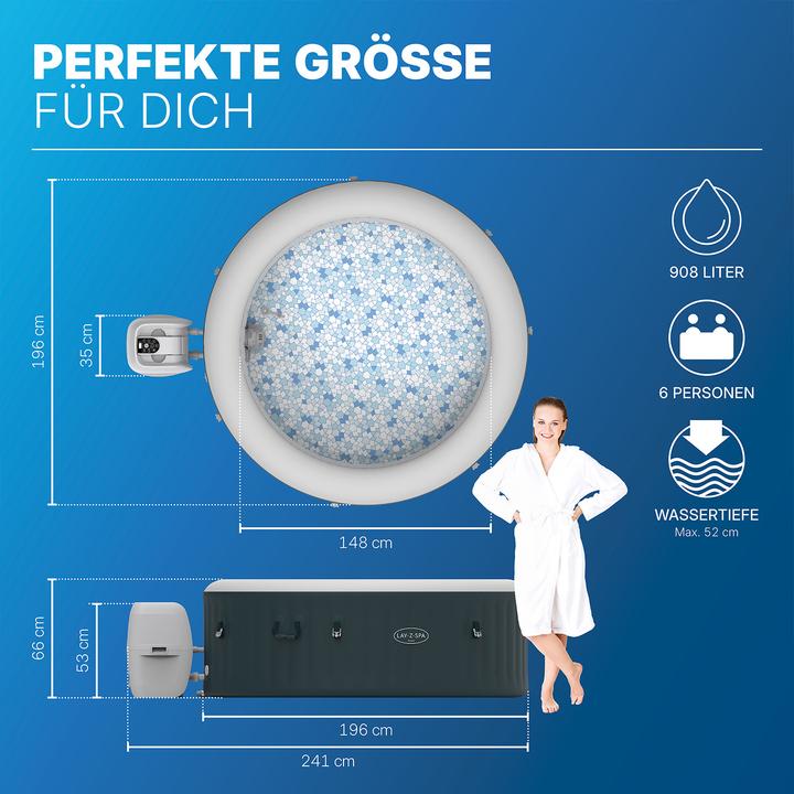Produktbild Bestway LayZSpa Miami AirJet Whirlpool für 56 Personen (6 Personen)