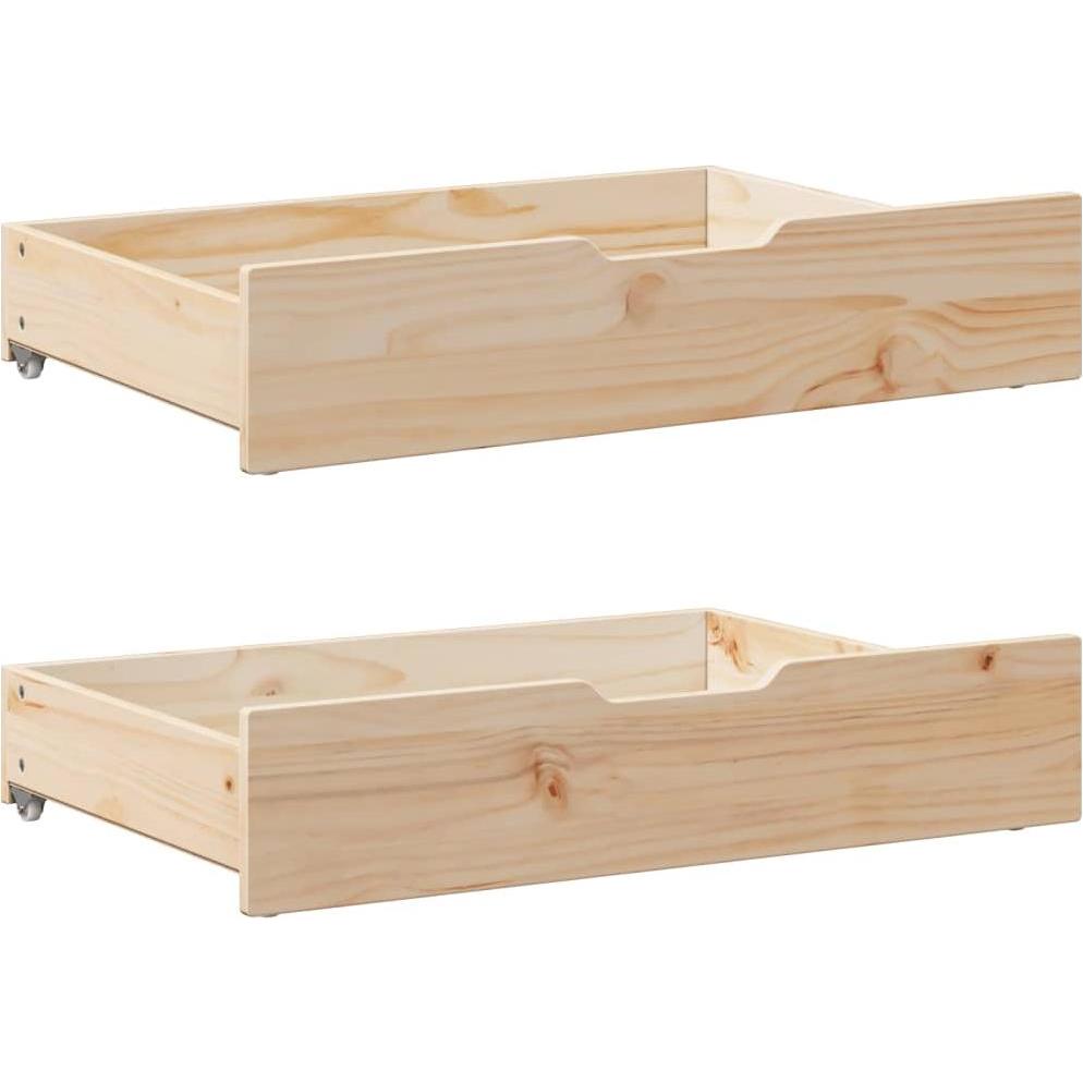 VidaXL, Bett Zubehör, Bettschubladen mit Rollen 2 Stk.
