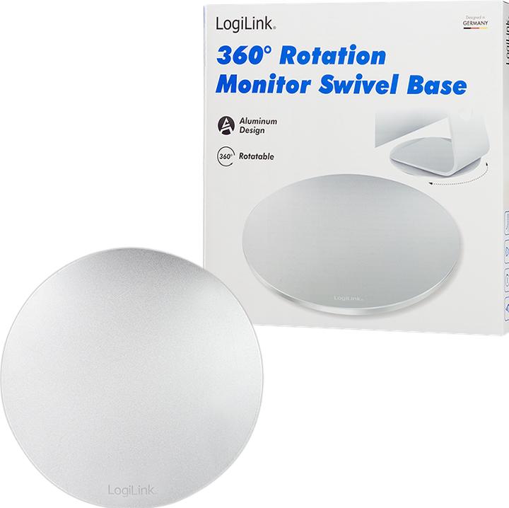 Produktbild LogiLink Drehbarer Monitorständer, Aluminium Tragkraft: 5 kg, 360 Grad Rotation für richtigen Blick