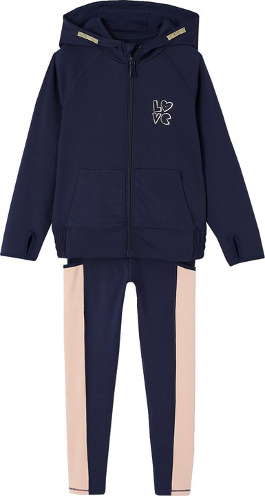 Actual product image Vertbaudet Mädchen Sport-Set: Kapuzensweatjacke & Leggings aus Funktionsmaterial (116)