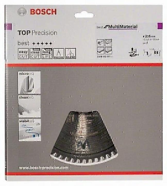 Produktbild Bosch Professional Zubehör Kreissägeblatt Top Precision Best for Multi Material, 216 x 30 x 2,3 mm, 64