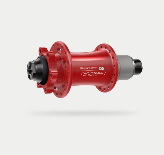 Actual product image Acros nineteen-enduro-boost-hinterrad-nabe, 32L, SRAM XD, rot (Disc brake Center lock)