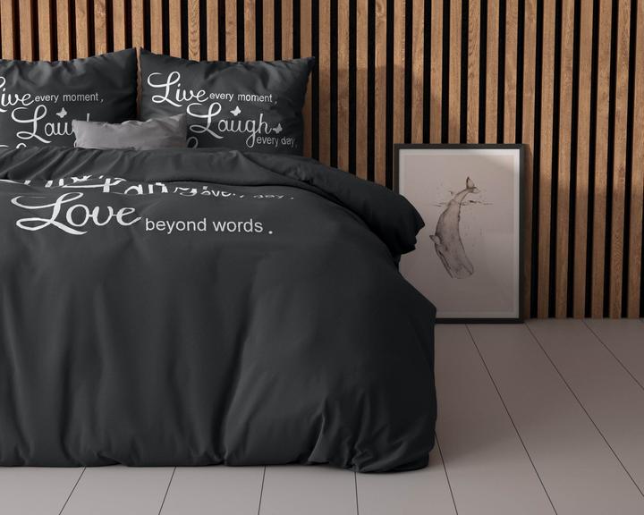 Produktbild Sleeptime Bettbezug Live, laugh and love (Duvetbezug, 140 x 220 cm)