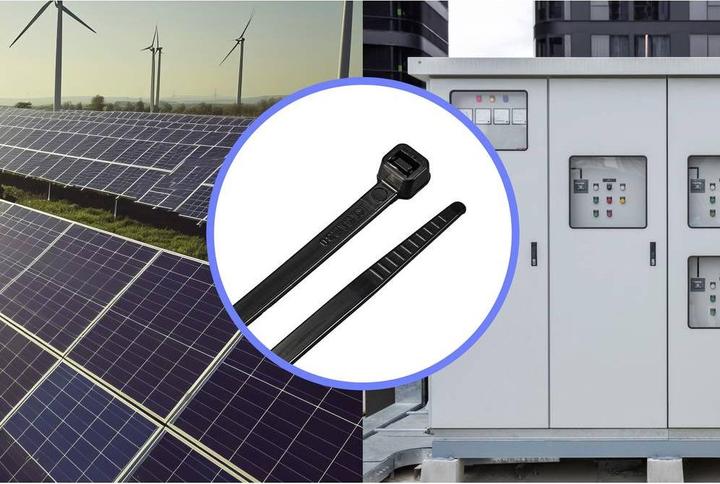 Produktbild Tru Components TC-12523680 Kabelbinder 300 mm 4.8 mm Schwarz 100 St. (Kunststoffkabelbinder, 300 mm, 100 Stk.)
