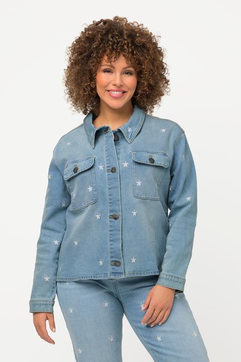 Actual product image Ulla Popken Embroidered Denim Jacket (54)