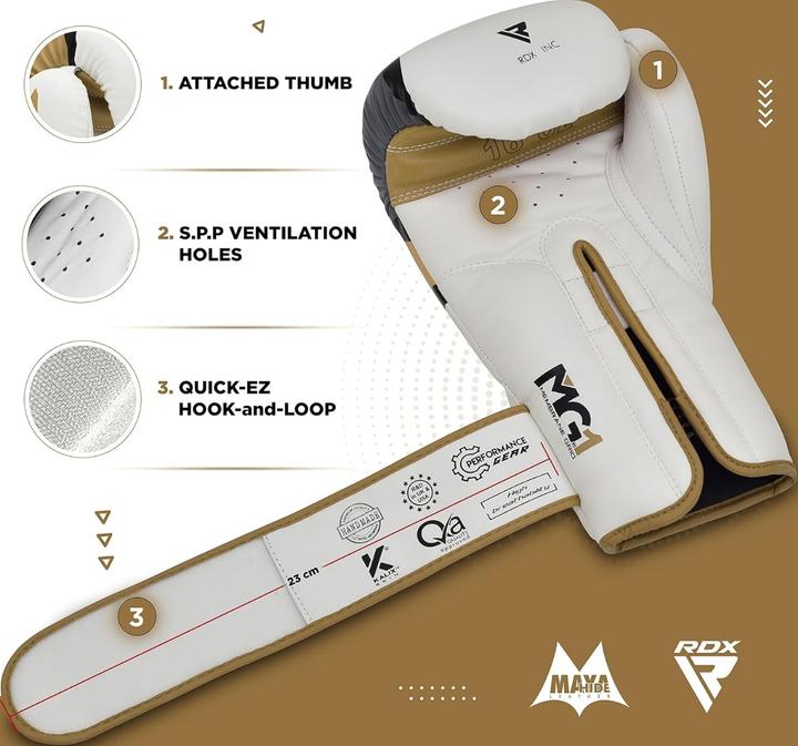 Image du produit Rdx Boxing glove BGR-F7 golden (10 OZ, Taille unique)