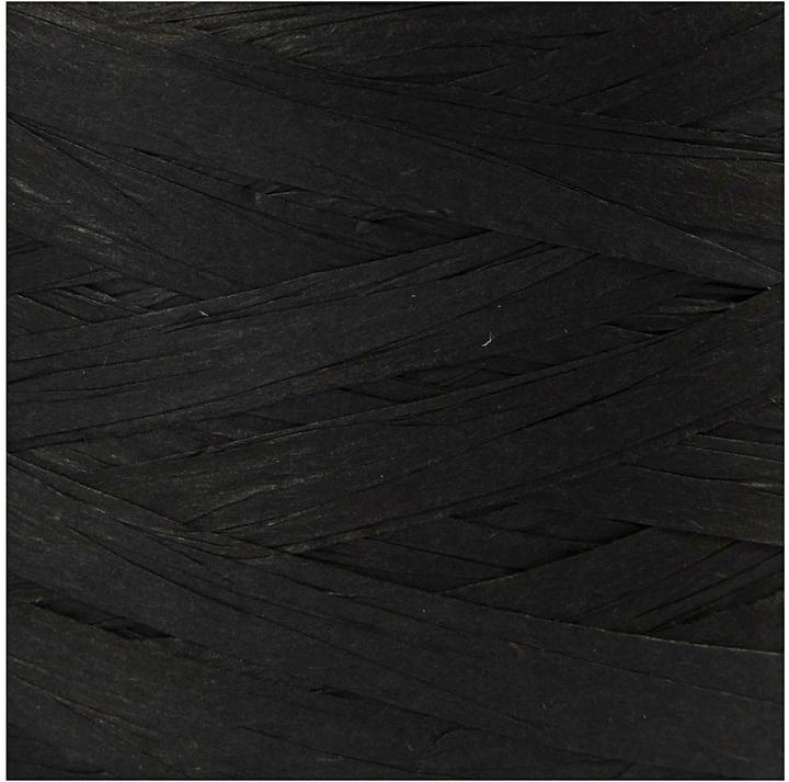 Actual product image Creativ Company Paper Tape Raffia 8 mm x 100 m, Black (Gift ribbon, 1 x)