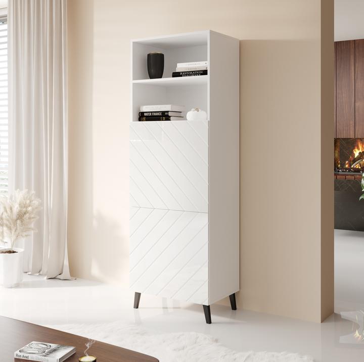 Actual product image Cama Cabinet ABETO 60x40x176 5 cm white/white-glossy