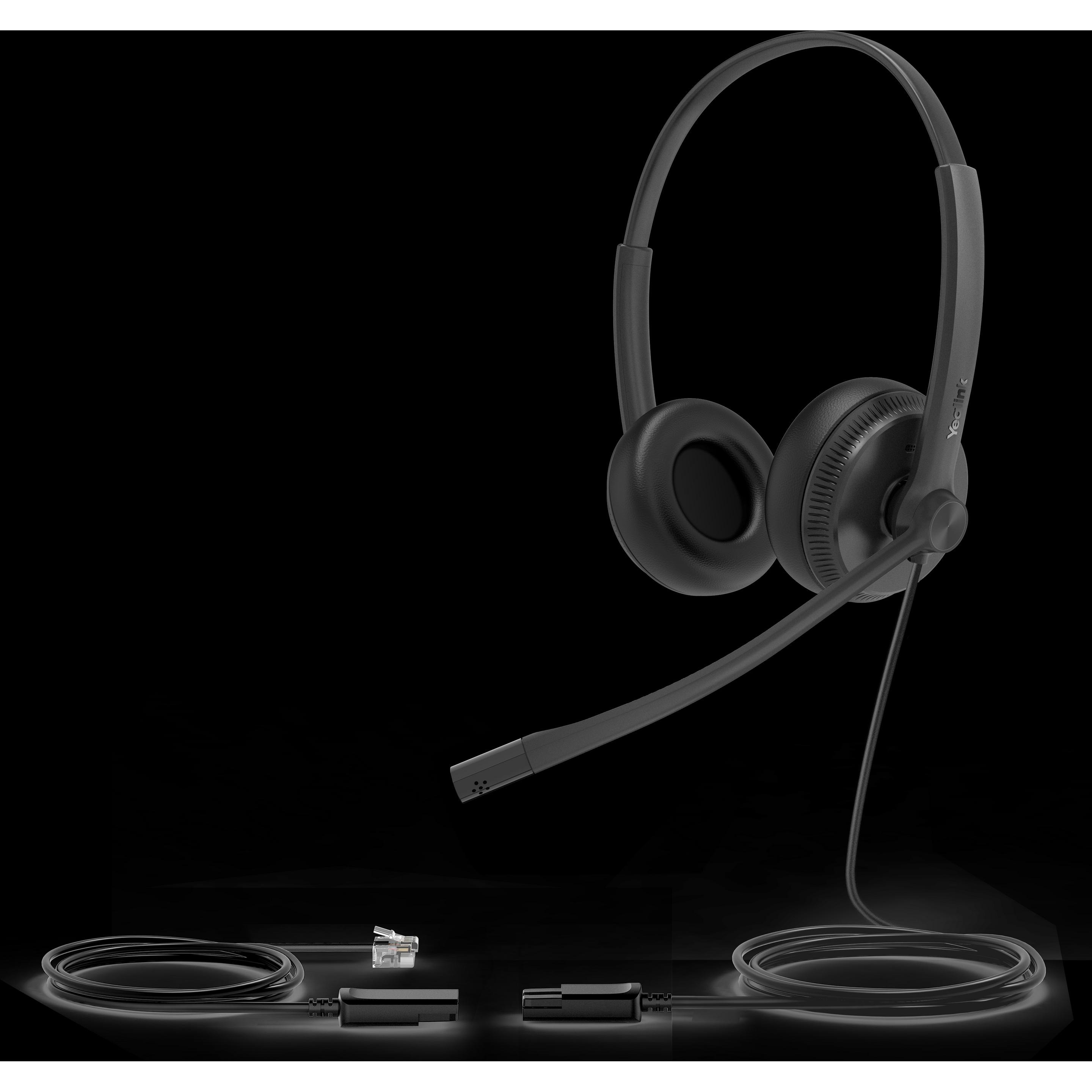 Yealink YHS34 Lite Dual (Kabelgebunden), Office Headset, Schwarz