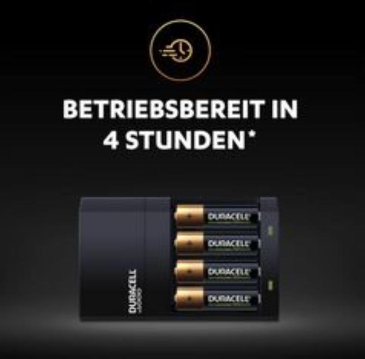 Actual product image Duracell Hi-Speed Value Charger incl. 2x AA and 2x AAA (4 pcs., AA, AAA, 1300 mAh, Battery + charger)