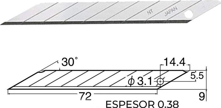 Actual product image NT Cutter Replacement blades (Replacement blade)