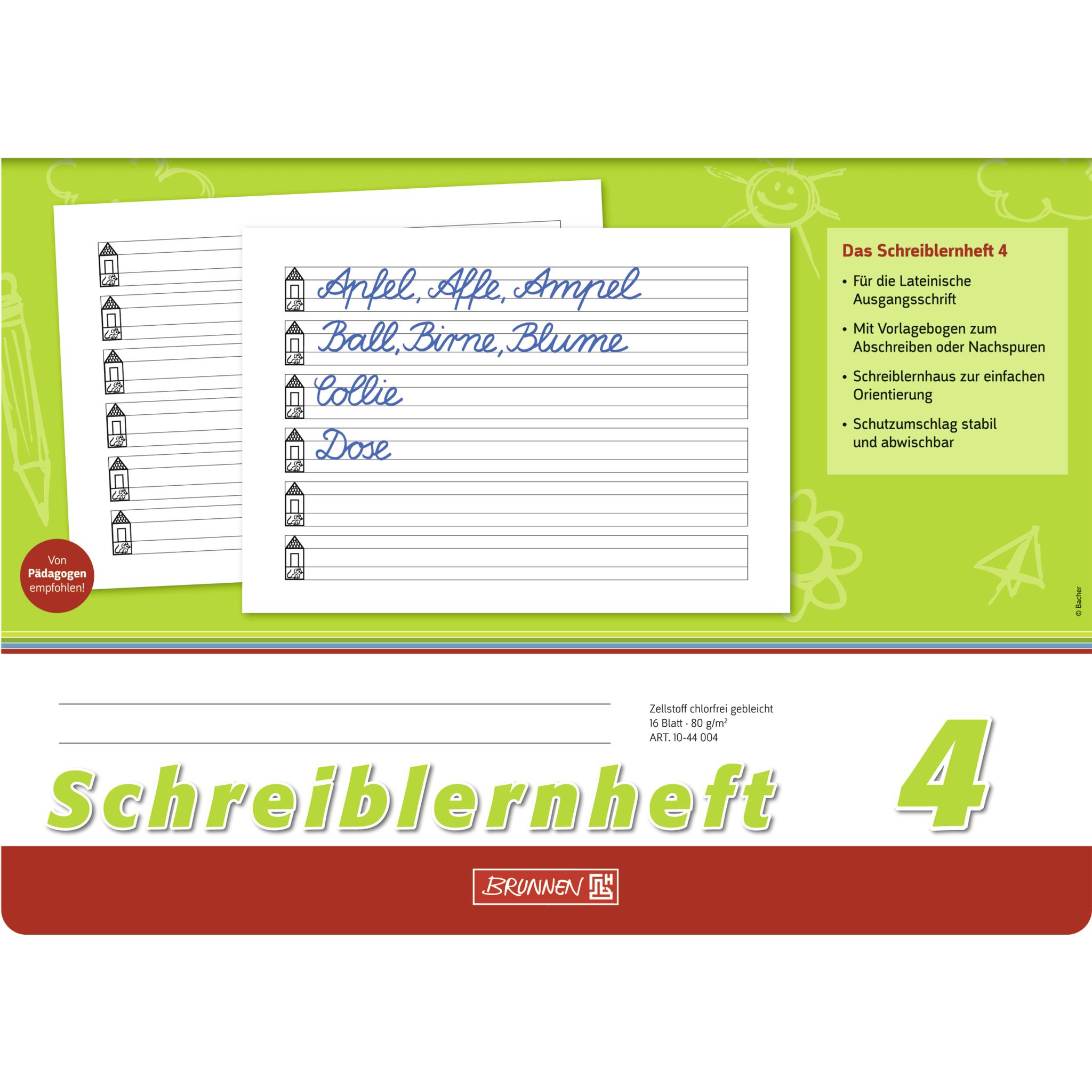 Brunnen, Heft + Block, Schreiblernheft A4 Lineatur 4 80 g/qm 16 Blatt (A4)