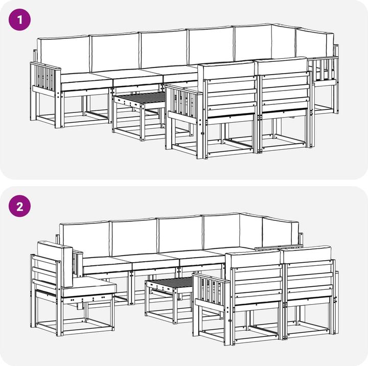 Produktbild vidaXL Outdoor-Sofa