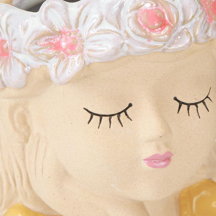 Actual product image Viana Deko Vase mit Blumenkranz zauberhafte Mädchenfigur 2er Set (2x)