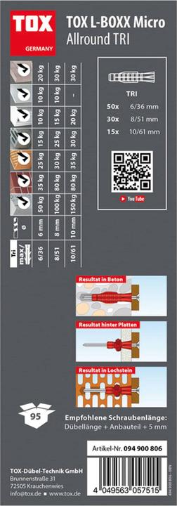 Image du produit Tox L-Boxx Micro assortiment Allround Tri (95 pcs.) (1 pcs)