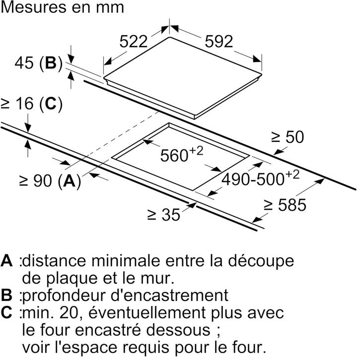 Image du produit Bosch Hausgeräte PKF611BB8E (59.20 cm, Table de cuisson électrique)